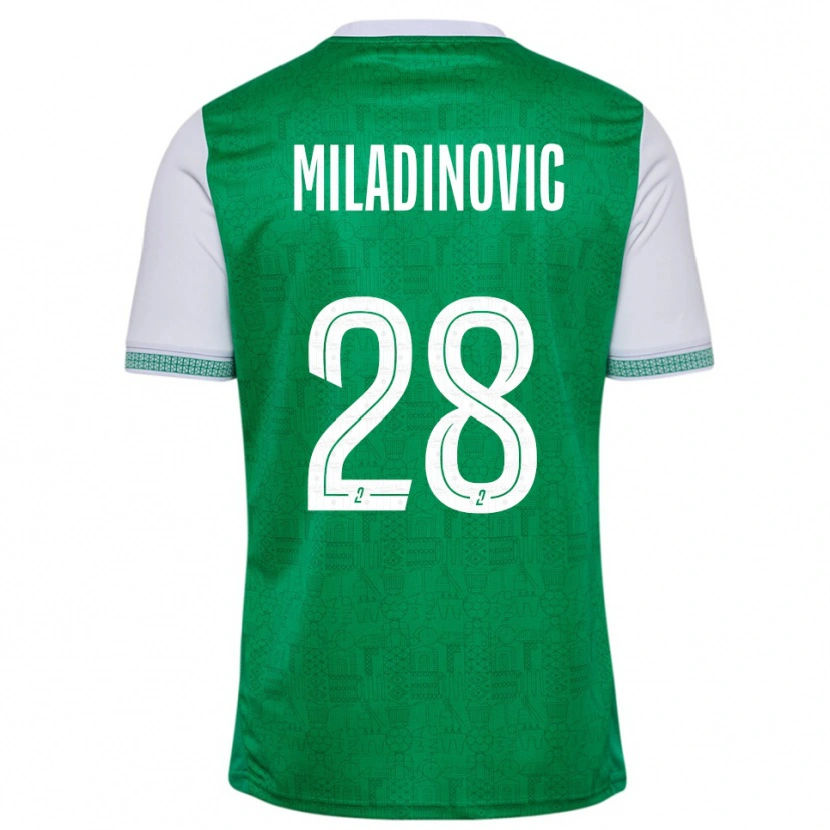 Danxen Herren Igor Miladinovic #28 Grün Weiß Heimtrikot Trikot 2025/26 T-Shirt Österreich