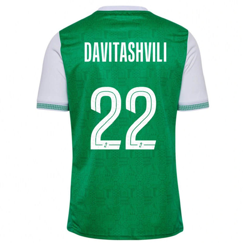 Danxen Herren Zuriko Davitashvili #22 Grün Weiß Heimtrikot Trikot 2025/26 T-Shirt Österreich