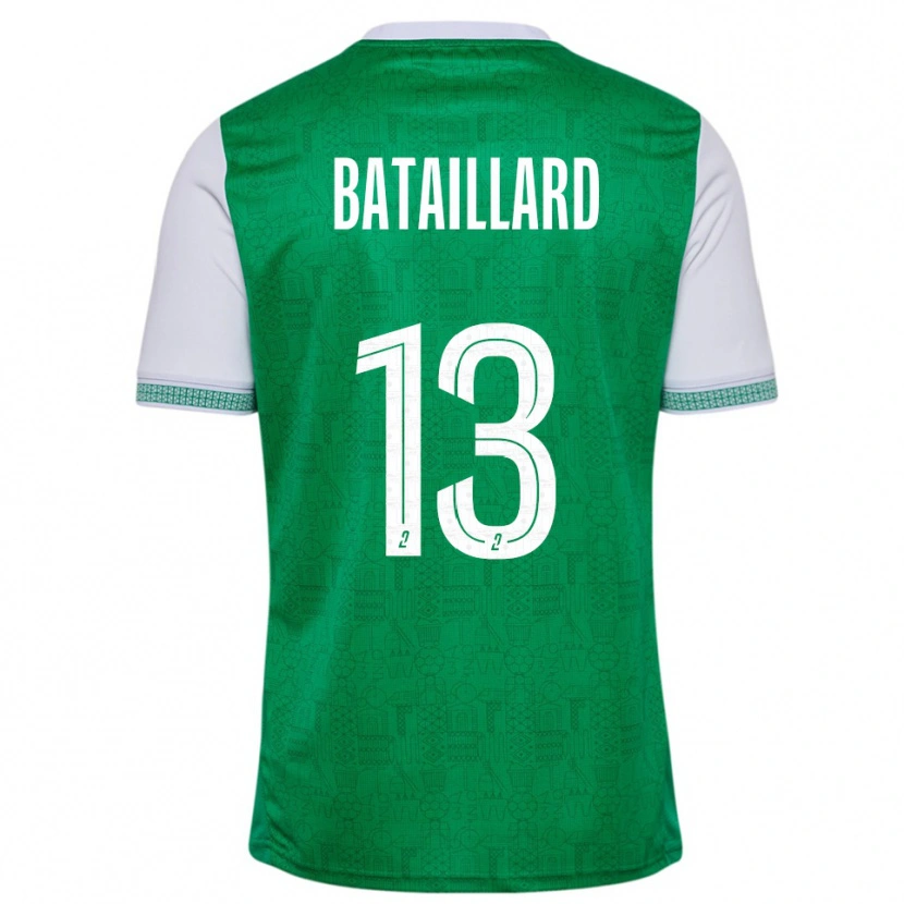 Danxen Herren Faustine Bataillard #13 Grün Weiß Heimtrikot Trikot 2025/26 T-Shirt Österreich