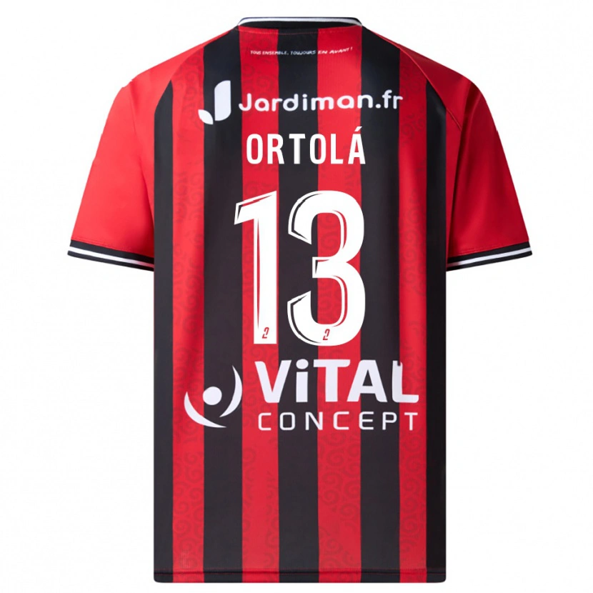 Danxen Herren Adrián Ortolá #13 Rot Schwarz Heimtrikot Trikot 2025/26 T-Shirt Österreich