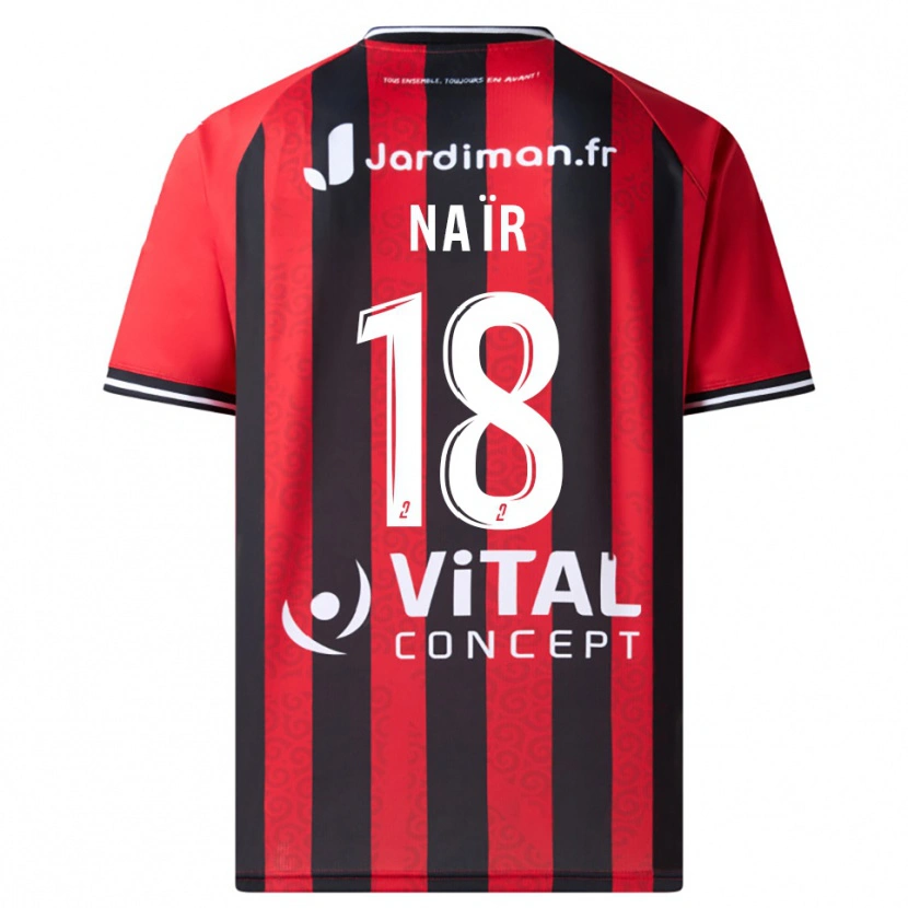 Danxen Herren Sohaib Naïr #18 Rot Schwarz Heimtrikot Trikot 2025/26 T-Shirt Österreich