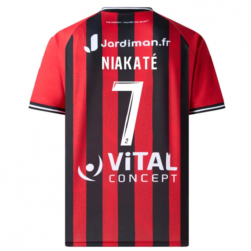 Danxen Herren Abdoulaye Niakaté #7 Rot Schwarz Heimtrikot Trikot 2025/26 T-Shirt Österreich