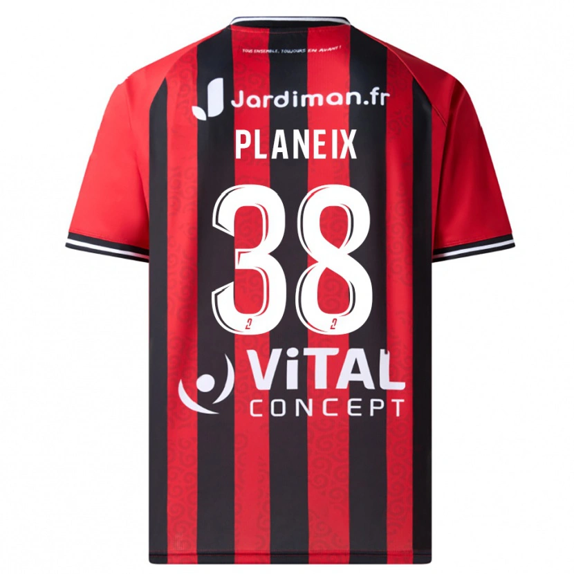 Danxen Herren Idriss Planeix #38 Rot Schwarz Heimtrikot Trikot 2025/26 T-Shirt Österreich