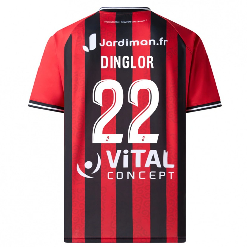 Danxen Herren Elodie Dinglor #22 Rot Schwarz Heimtrikot Trikot 2025/26 T-Shirt Österreich