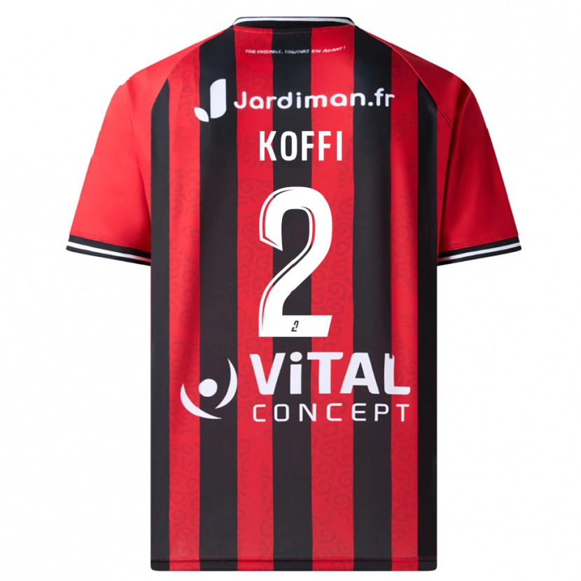 Danxen Herren Erwin Koffi #2 Rot Schwarz Heimtrikot Trikot 2025/26 T-Shirt Österreich