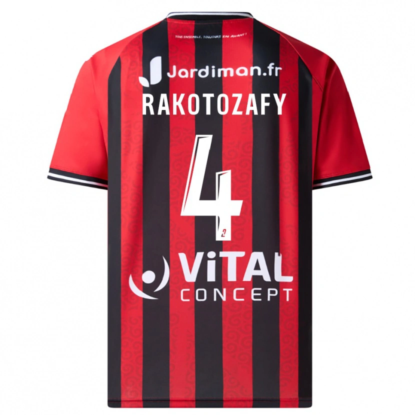 Danxen Herren Lucas Rakotozafy #4 Rot Schwarz Heimtrikot Trikot 2025/26 T-Shirt Österreich