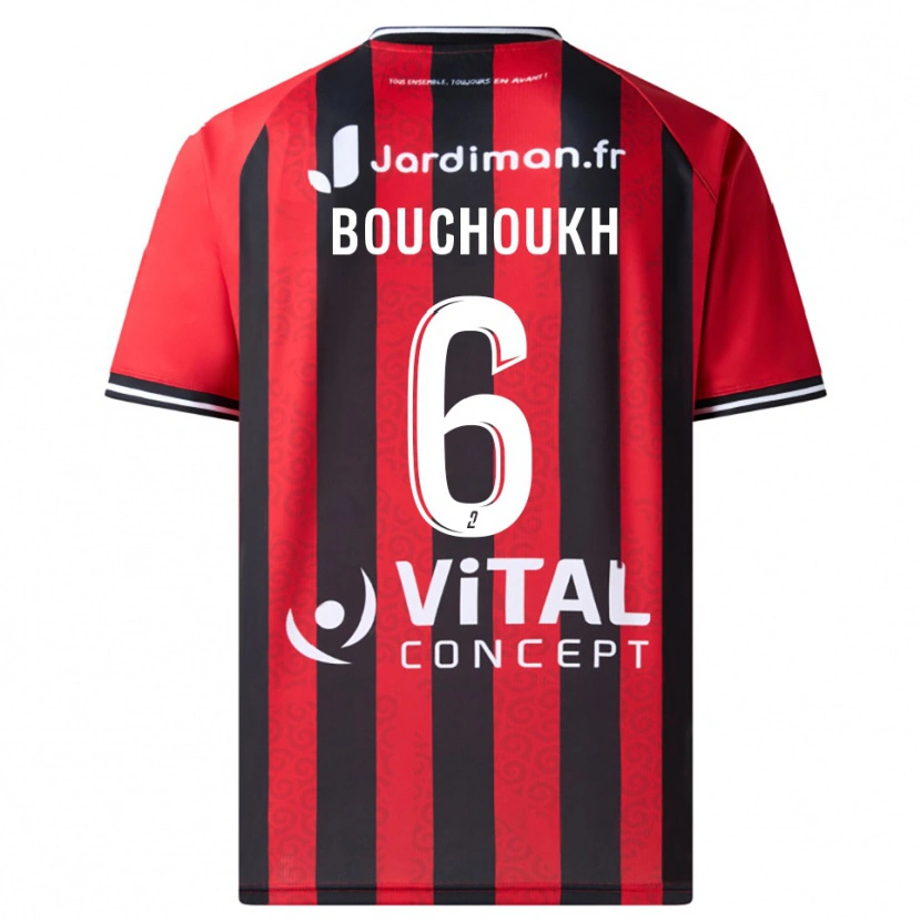 Danxen Herren Ahmed Bouchoukh #6 Rot Schwarz Heimtrikot Trikot 2025/26 T-Shirt Österreich