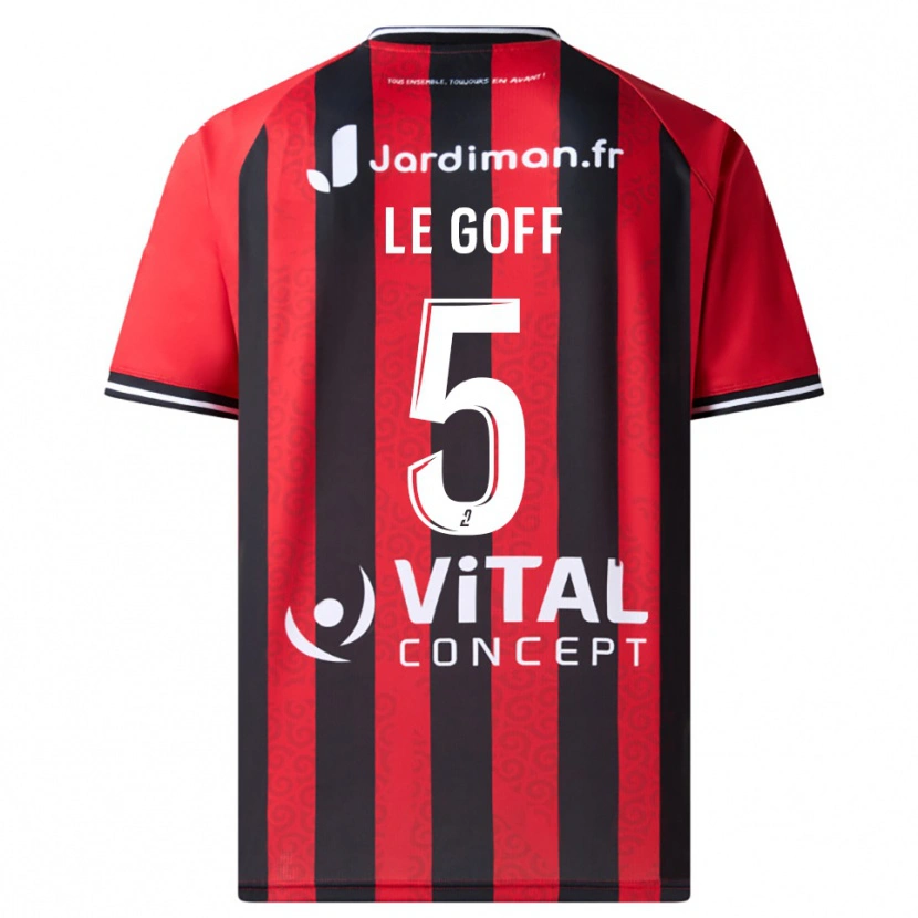 Danxen Herren Nathan Le Goff #5 Rot Schwarz Heimtrikot Trikot 2025/26 T-Shirt Österreich