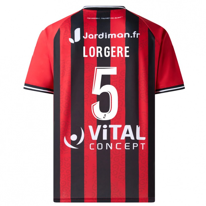 Danxen Herren Charlotte Lorgere #5 Rot Schwarz Heimtrikot Trikot 2025/26 T-Shirt Österreich
