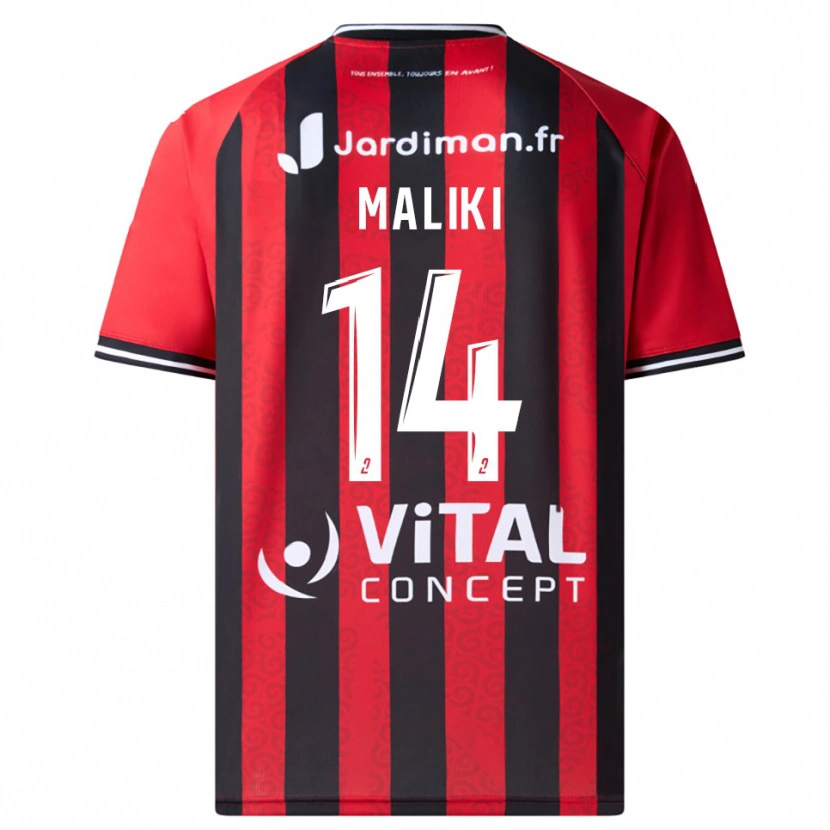 Danxen Herren Abdou Maliki #14 Rot Schwarz Heimtrikot Trikot 2025/26 T-Shirt Österreich
