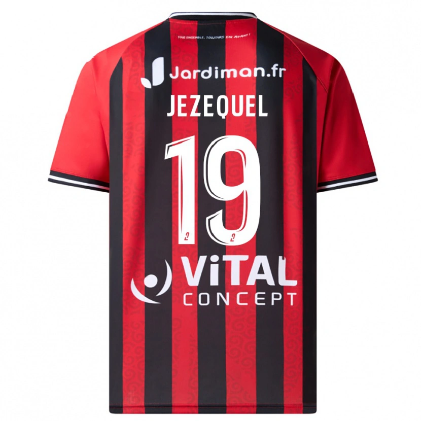 Danxen Herren Emmy Jezequel #19 Rot Schwarz Heimtrikot Trikot 2025/26 T-Shirt Österreich