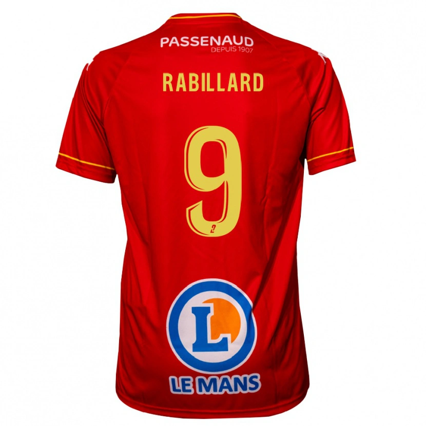 Danxen Herren Antoine Rabillard #9 Rot Gelb Heimtrikot Trikot 2025/26 T-Shirt Österreich