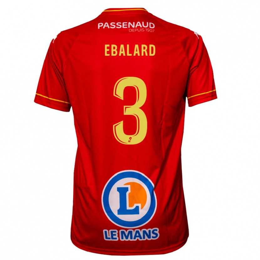 Danxen Herren Yannick Ebalard #3 Rot Gelb Heimtrikot Trikot 2025/26 T-Shirt Österreich
