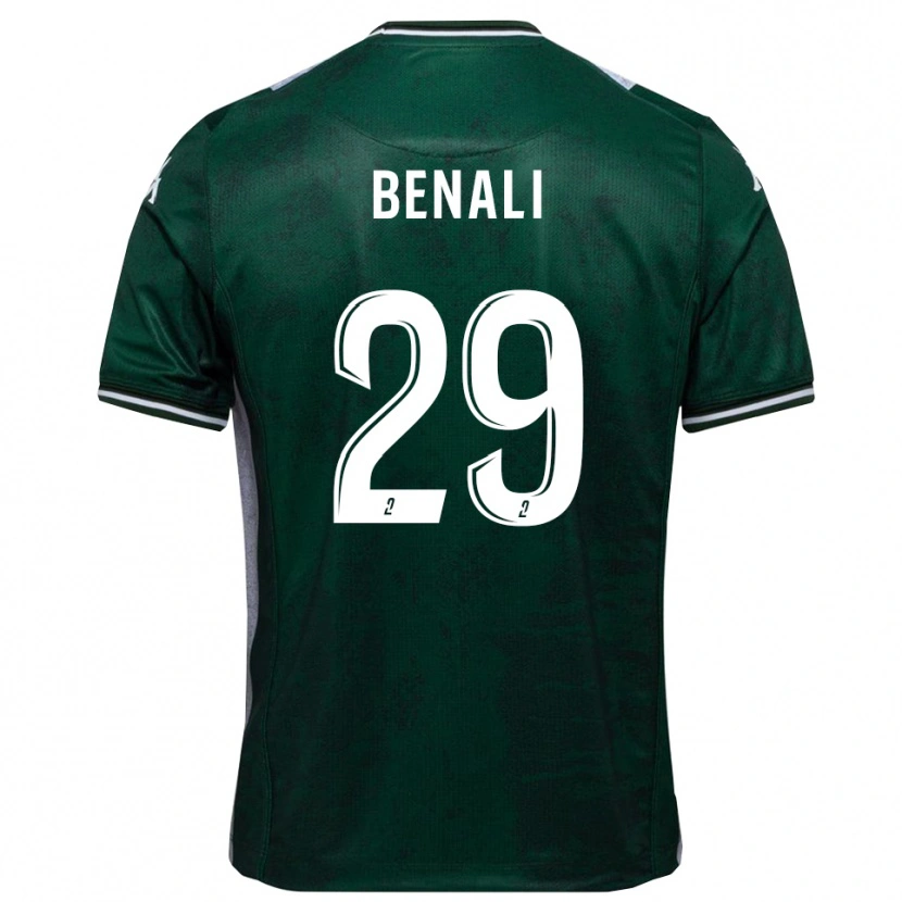 Danxen Herren Hacène Benali #29 Grün Weiß Heimtrikot Trikot 2025/26 T-Shirt Österreich