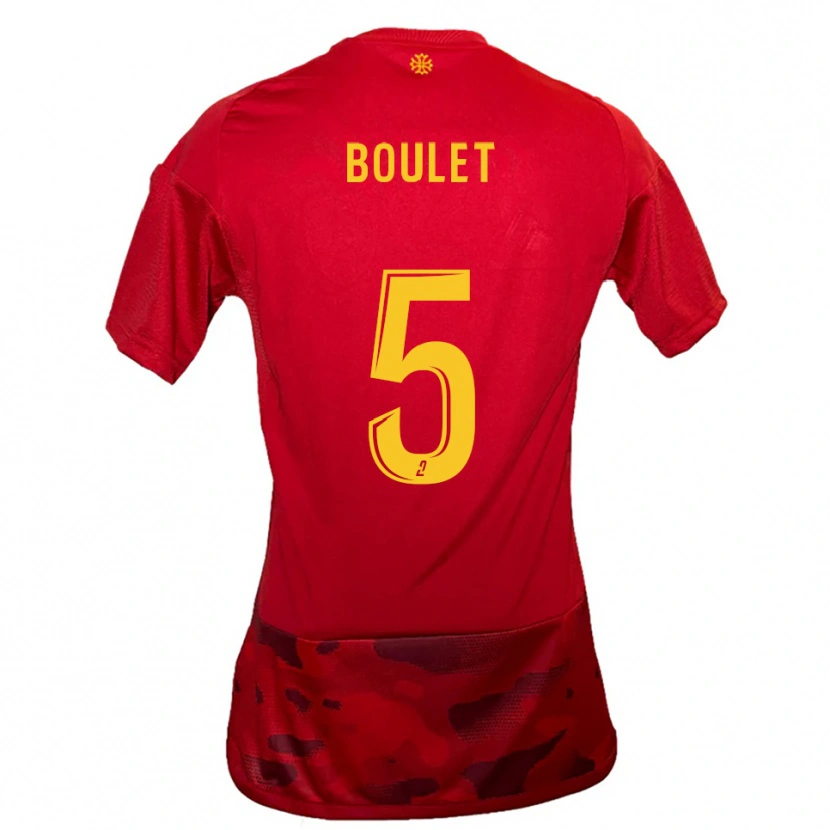 Danxen Herren Lucas Boulet #5 Rot Gelb Heimtrikot Trikot 2025/26 T-Shirt Österreich