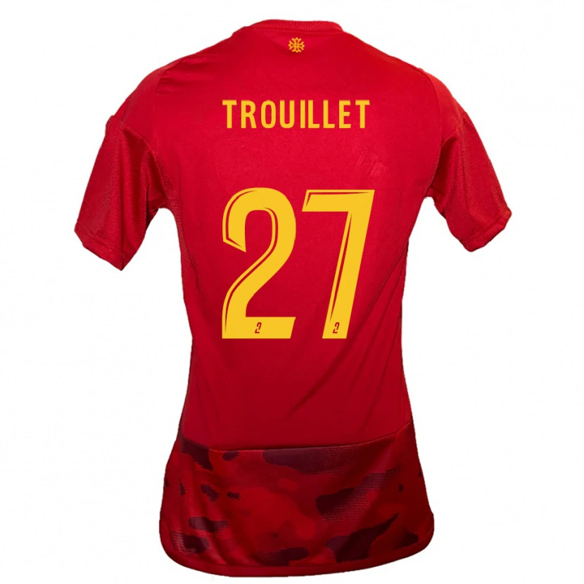 Danxen Herren Alexis Trouillet #27 Rot Gelb Heimtrikot Trikot 2025/26 T-Shirt Österreich