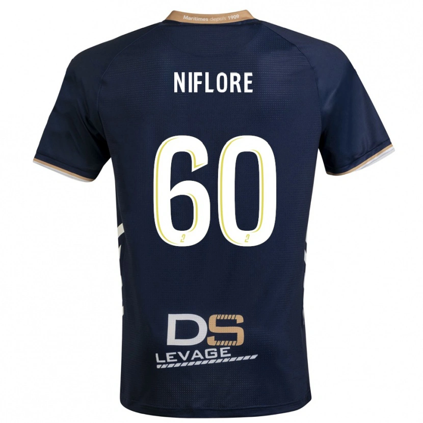 Danxen Herren Mathys Niflore #60 Marine Gold Heimtrikot Trikot 2025/26 T-Shirt Österreich