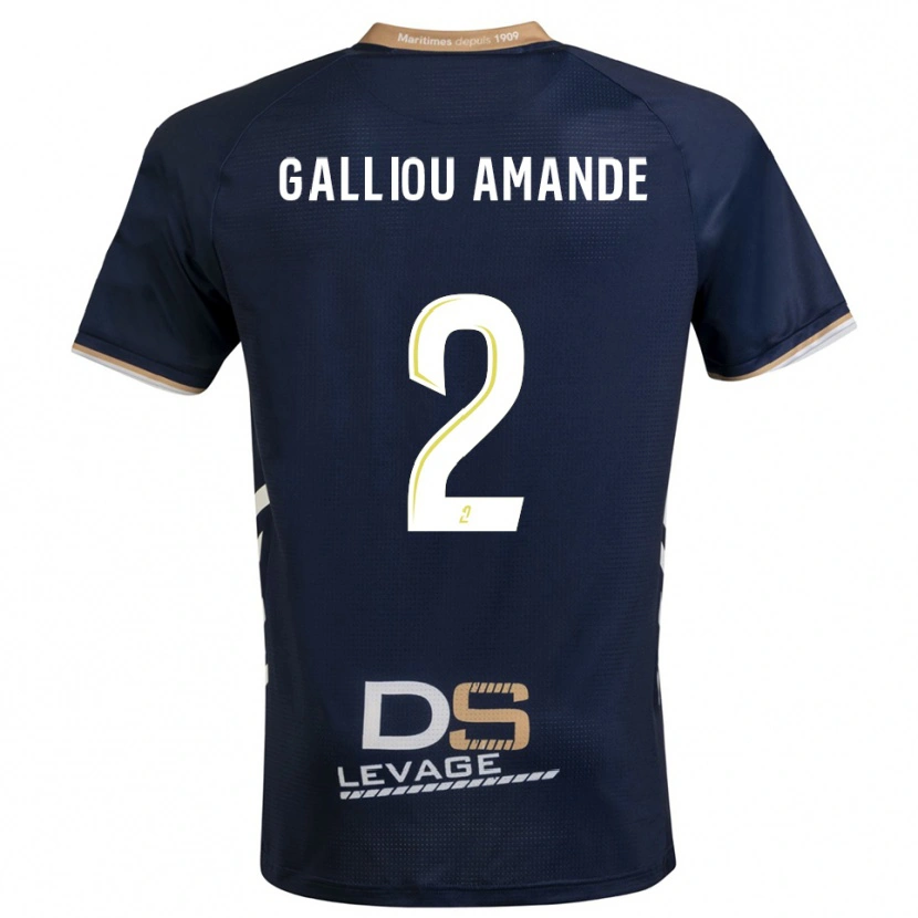 Danxen Herren Noa Galliou Amande #2 Marine Gold Heimtrikot Trikot 2025/26 T-Shirt Österreich