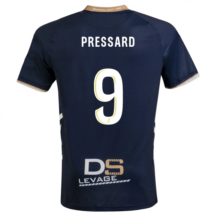Danxen Herren Alan Pressard #9 Marine Gold Heimtrikot Trikot 2025/26 T-Shirt Österreich