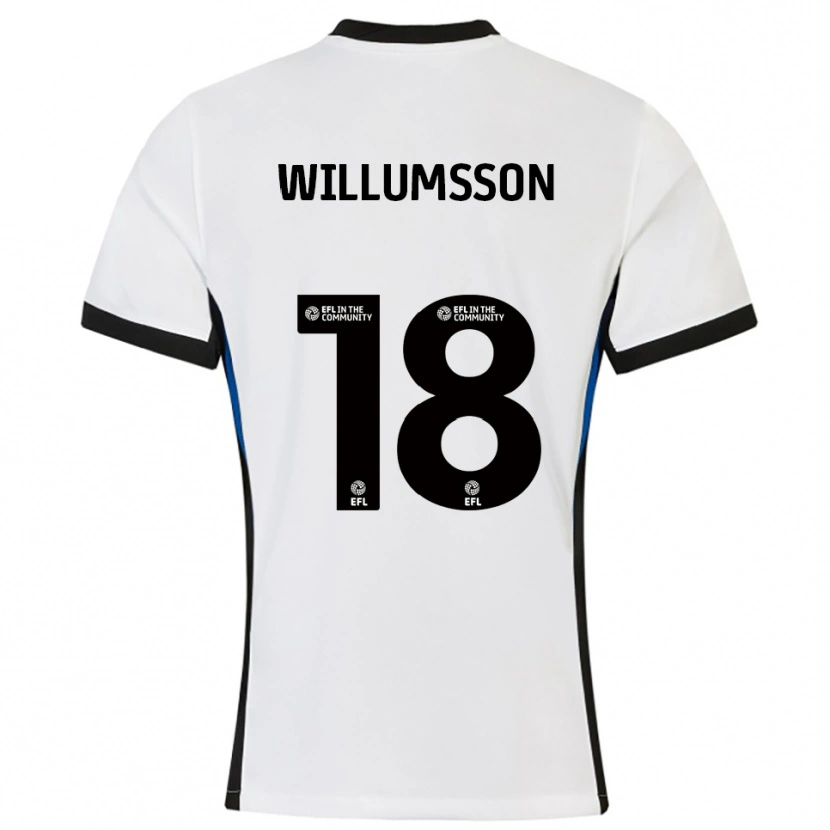 Danxen Herren Willum Thór Willumsson #18 Weiß Blau Auswärtstrikot Trikot 2025/26 T-Shirt Österreich
