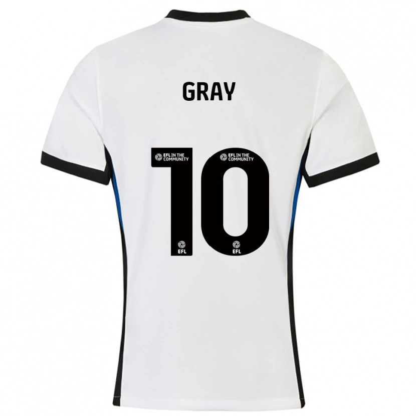 Danxen Herren Demarai Gray #10 Weiß Blau Auswärtstrikot Trikot 2025/26 T-Shirt Österreich