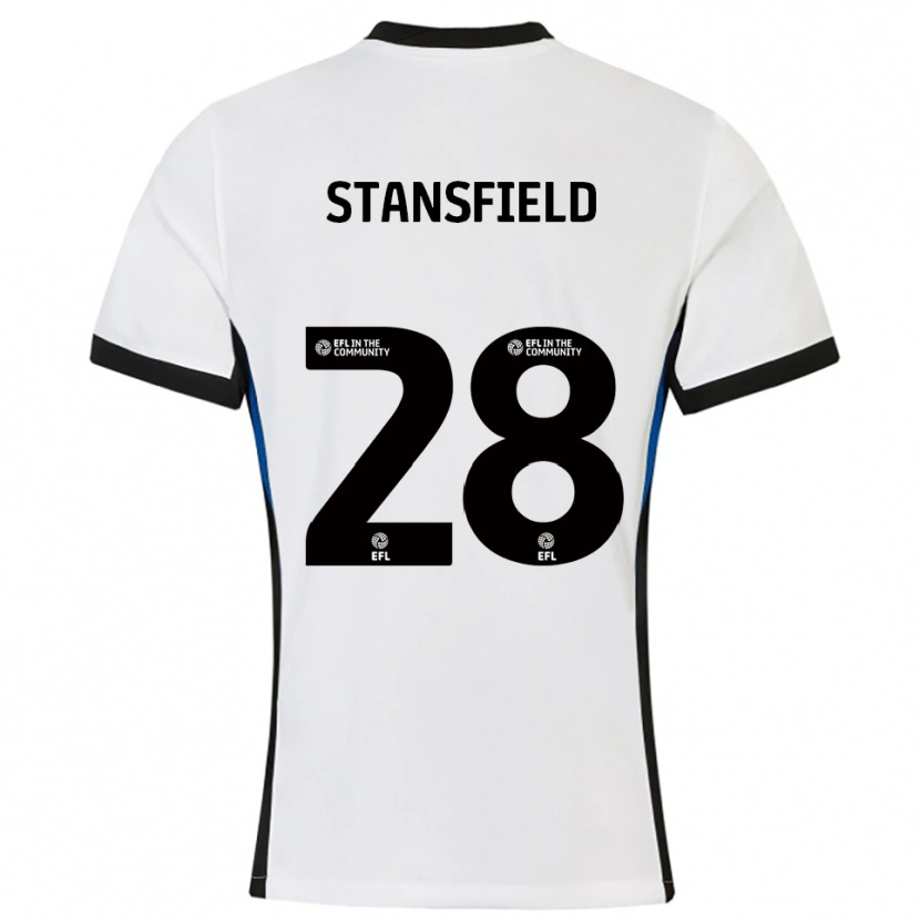 Danxen Herren Jay Stansfield #28 Weiß Blau Auswärtstrikot Trikot 2025/26 T-Shirt Österreich