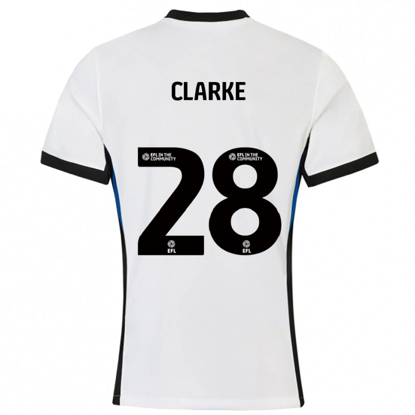 Danxen Herren Charlotte Clarke #28 Weiß Blau Auswärtstrikot Trikot 2025/26 T-Shirt Österreich