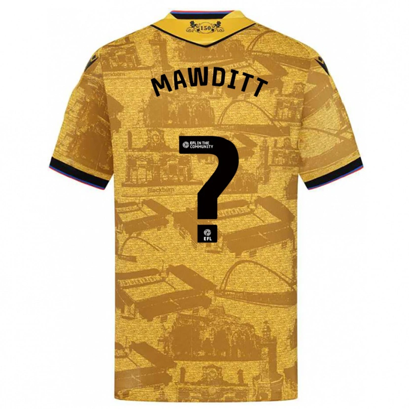 Danxen Herren Jack Mawditt #0 Gold Schwarz Auswärtstrikot Trikot 2025/26 T-Shirt Österreich