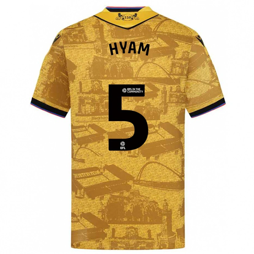 Danxen Herren Dominic Hyam #5 Gold Schwarz Auswärtstrikot Trikot 2025/26 T-Shirt Österreich