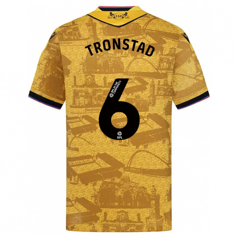 Danxen Herren Sondre Tronstad #6 Gold Schwarz Auswärtstrikot Trikot 2025/26 T-Shirt Österreich