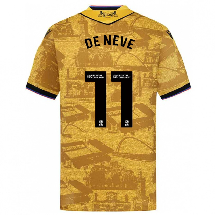 Danxen Herren Dion De Neve #11 Gold Schwarz Auswärtstrikot Trikot 2025/26 T-Shirt Österreich