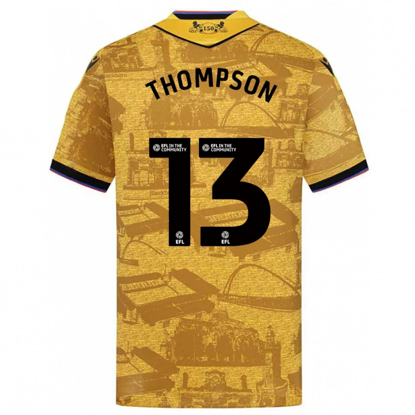Danxen Herren Luke Thompson #13 Gold Schwarz Auswärtstrikot Trikot 2025/26 T-Shirt Österreich