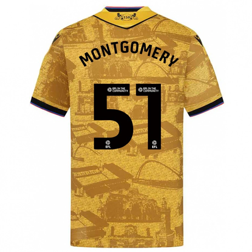 Danxen Herren Kristi Montgomery #51 Gold Schwarz Auswärtstrikot Trikot 2025/26 T-Shirt Österreich