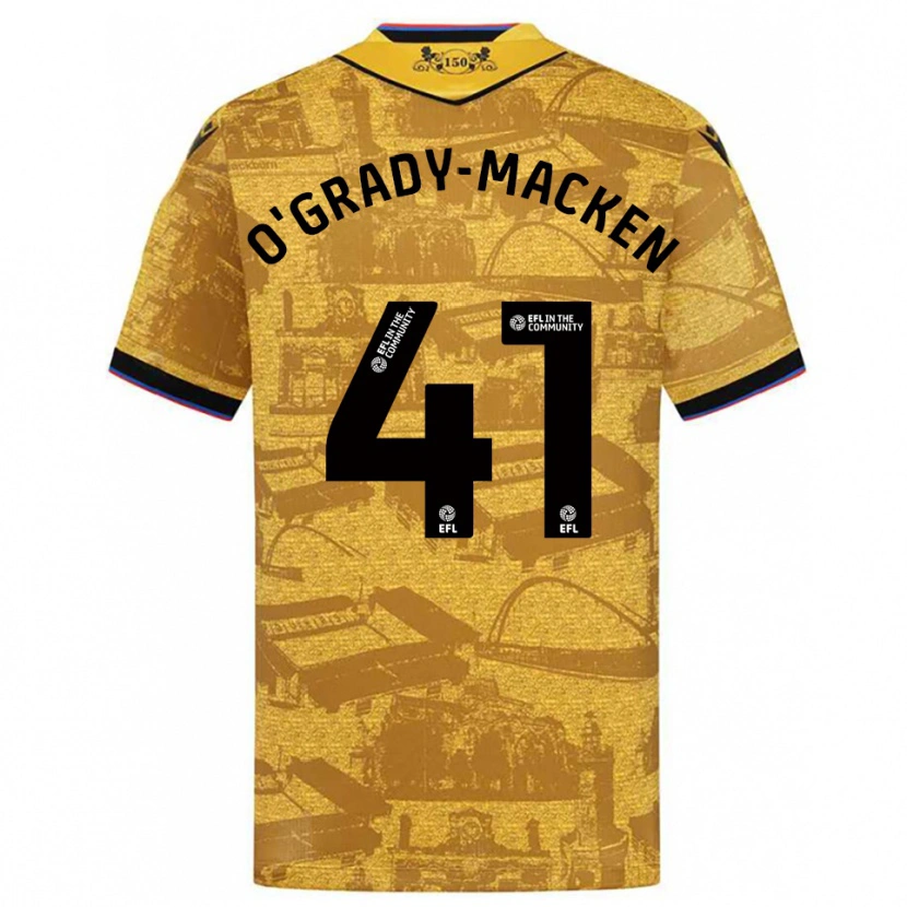 Danxen Herren Harley O'grady-Macken #41 Gold Schwarz Auswärtstrikot Trikot 2025/26 T-Shirt Österreich