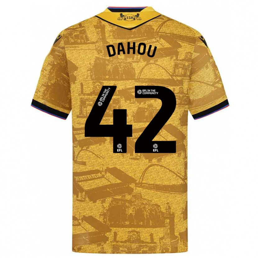 Danxen Herren Jemima Dahou #42 Gold Schwarz Auswärtstrikot Trikot 2025/26 T-Shirt Österreich