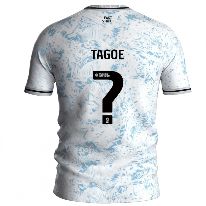 Danxen Herren Bradley Tagoe #0 Weiß Himmelblau Auswärtstrikot Trikot 2025/26 T-Shirt Österreich