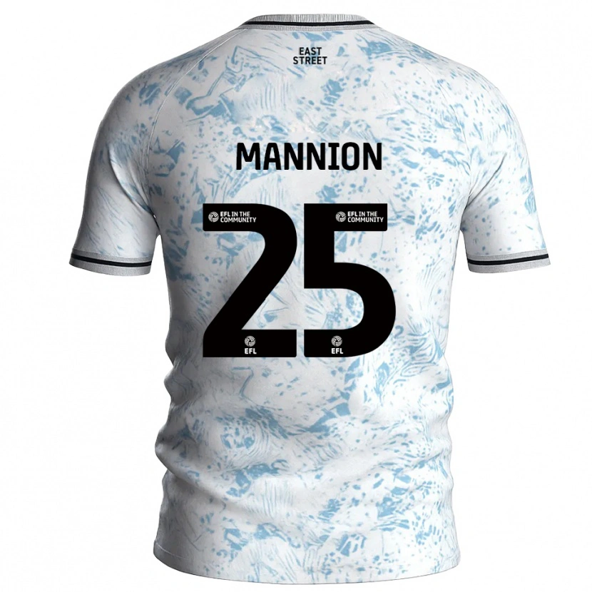 Danxen Herren Will Mannion #25 Weiß Himmelblau Auswärtstrikot Trikot 2025/26 T-Shirt Österreich