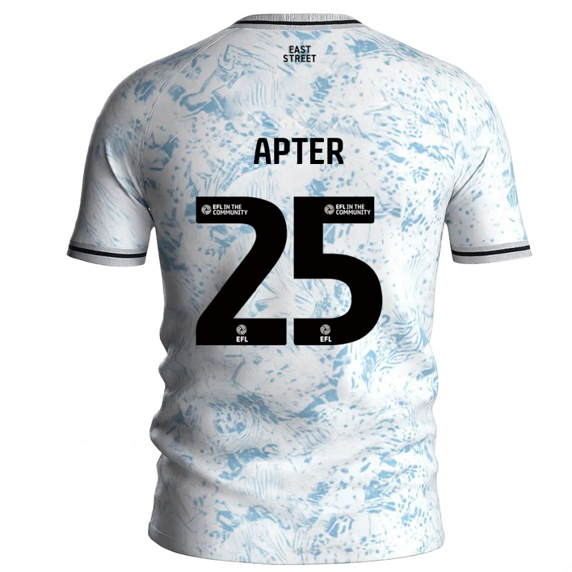 Danxen Herren Rob Apter #25 Weiß Himmelblau Auswärtstrikot Trikot 2025/26 T-Shirt Österreich
