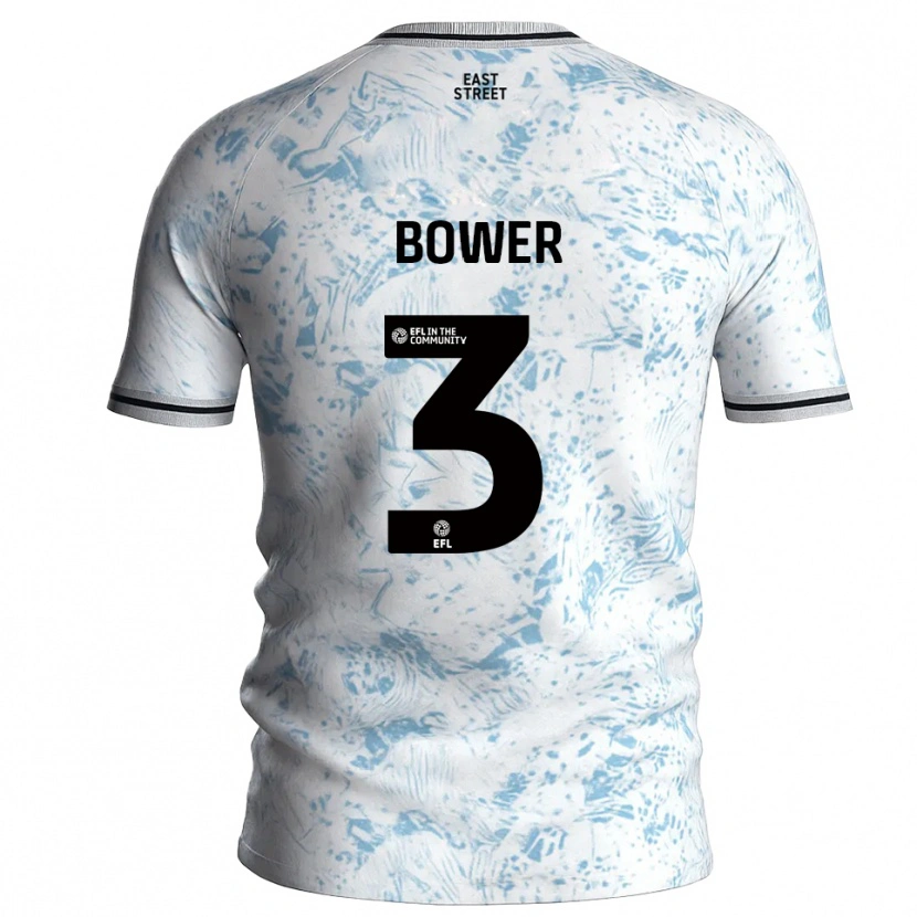 Danxen Herren Toby Bower #3 Weiß Himmelblau Auswärtstrikot Trikot 2025/26 T-Shirt Österreich