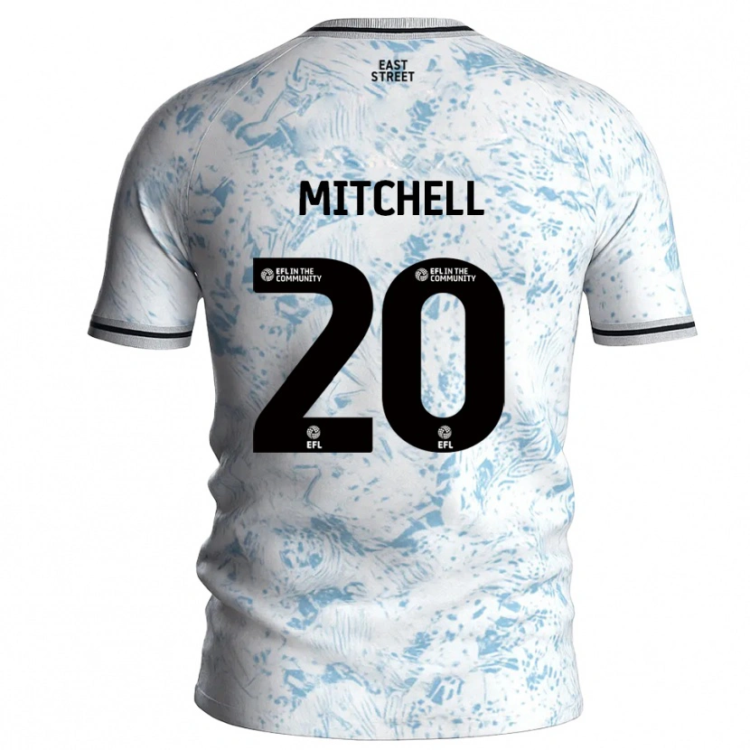 Danxen Herren Zach Mitchell #20 Weiß Himmelblau Auswärtstrikot Trikot 2025/26 T-Shirt Österreich