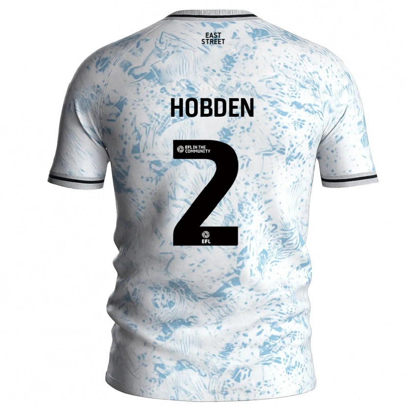 Danxen Herren Ollie Hobden #2 Weiß Himmelblau Auswärtstrikot Trikot 2025/26 T-Shirt Österreich