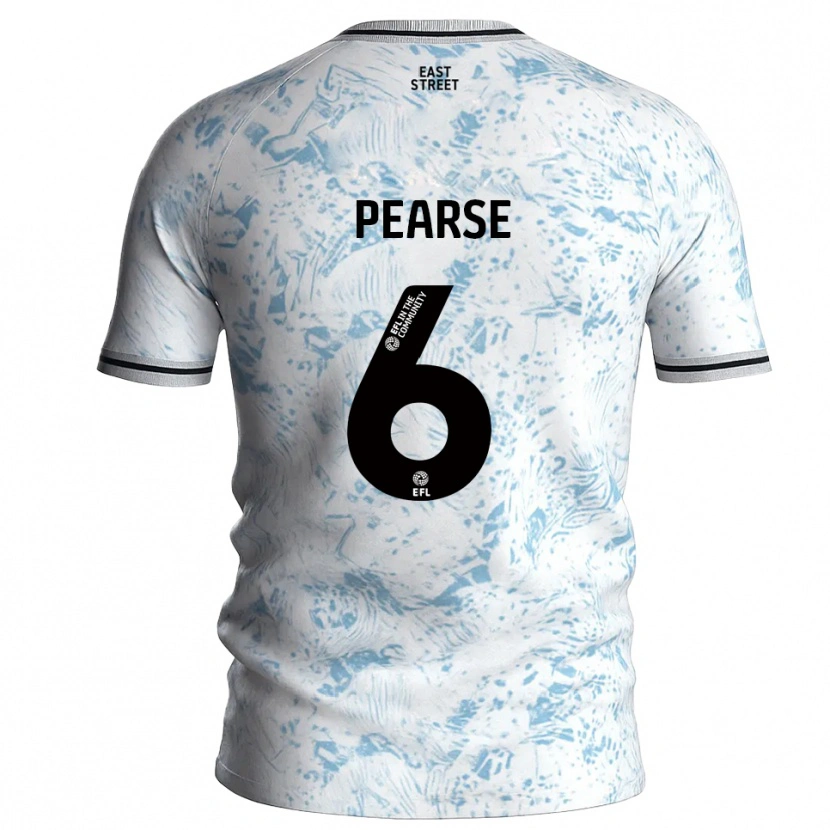 Danxen Herren Gracie Pearse #6 Weiß Himmelblau Auswärtstrikot Trikot 2025/26 T-Shirt Österreich