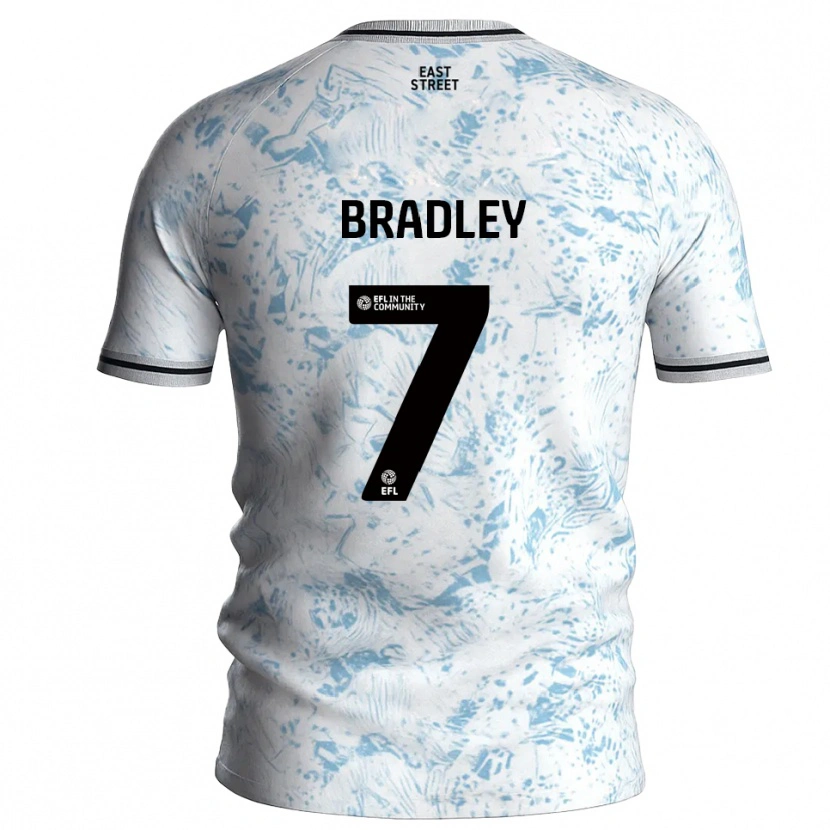 Danxen Herren Katie Bradley #7 Weiß Himmelblau Auswärtstrikot Trikot 2025/26 T-Shirt Österreich
