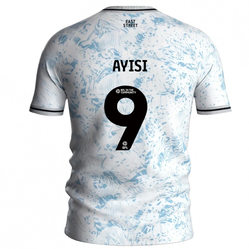 Danxen Herren Freda Ayisi #9 Weiß Himmelblau Auswärtstrikot Trikot 2025/26 T-Shirt Österreich