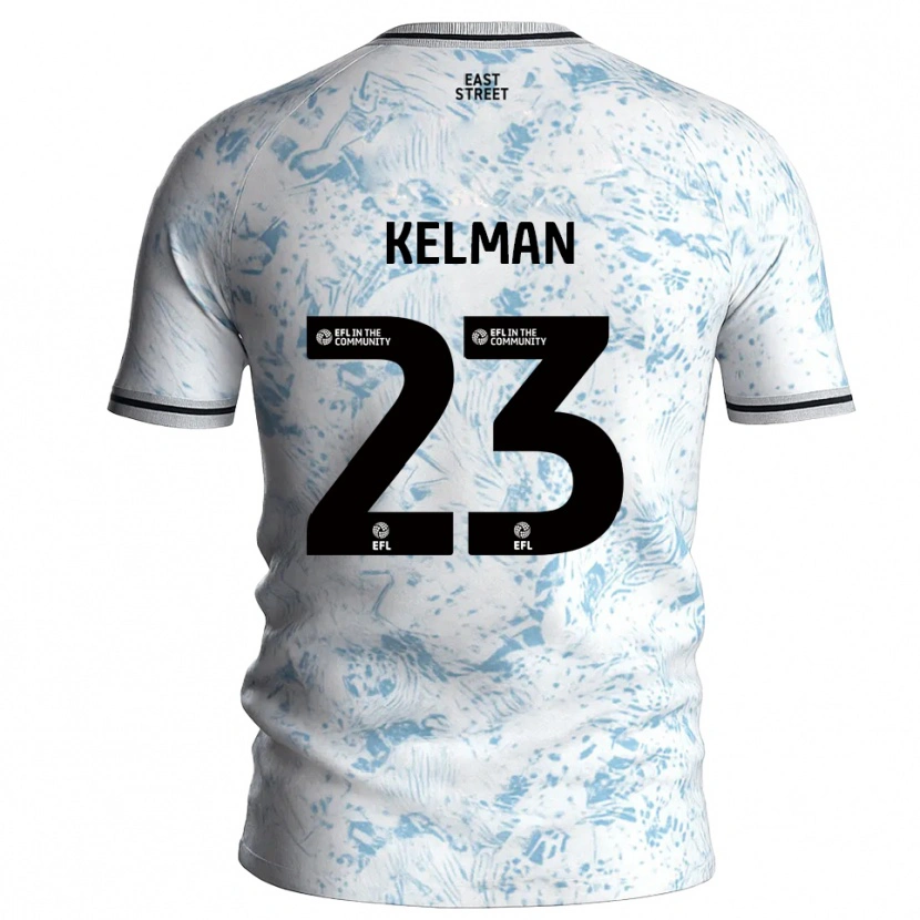 Danxen Herren Charlie Kelman #23 Weiß Himmelblau Auswärtstrikot Trikot 2025/26 T-Shirt Österreich