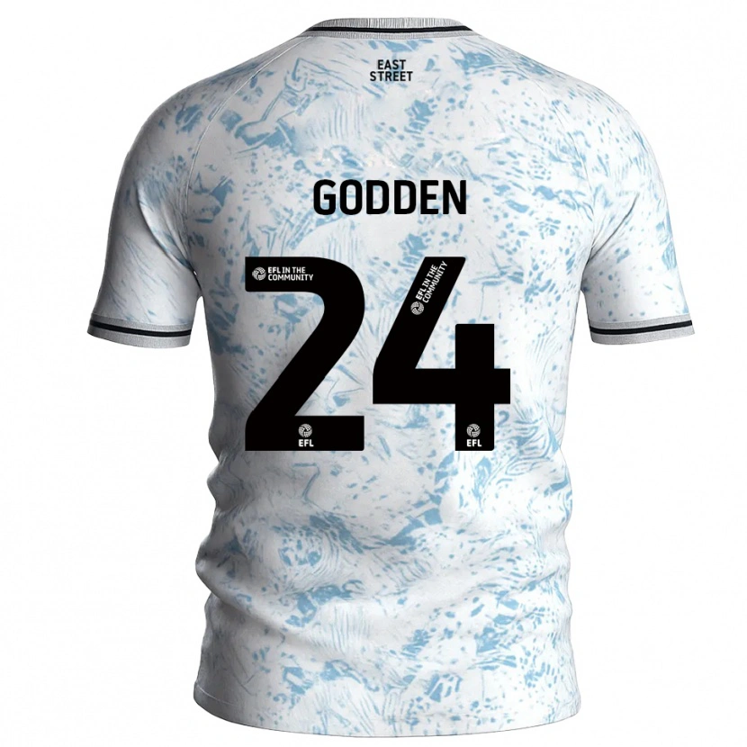 Danxen Herren Matty Godden #24 Weiß Himmelblau Auswärtstrikot Trikot 2025/26 T-Shirt Österreich