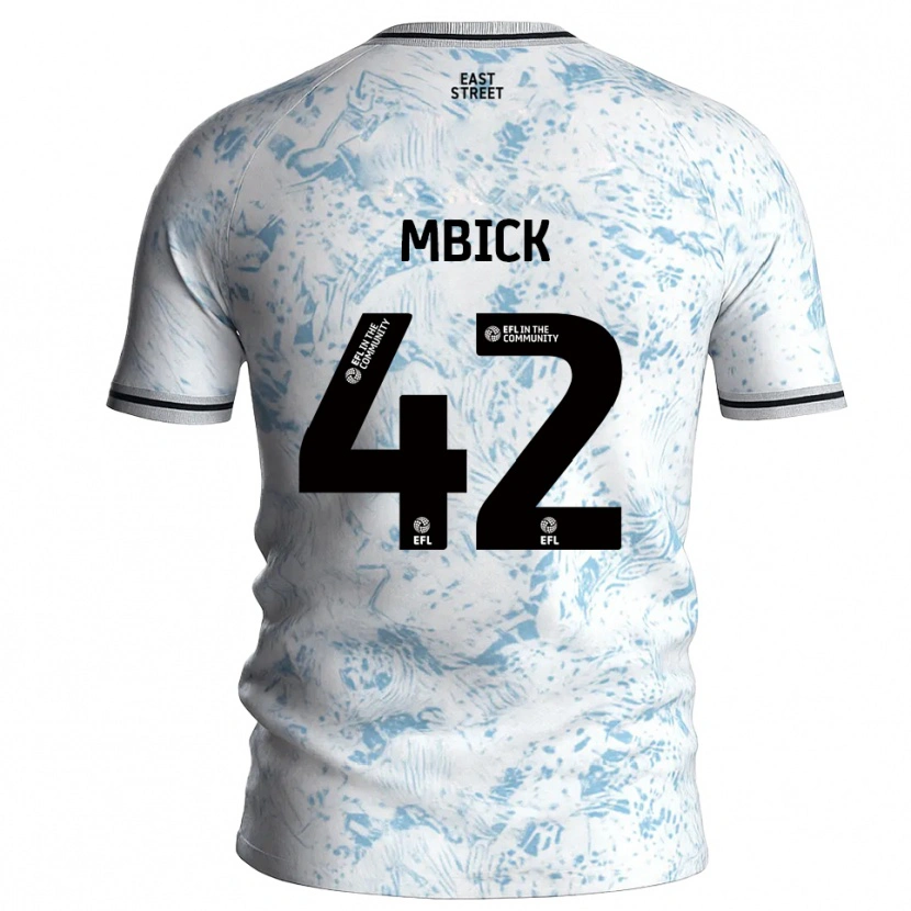 Danxen Herren Micah Mbick #42 Weiß Himmelblau Auswärtstrikot Trikot 2025/26 T-Shirt Österreich