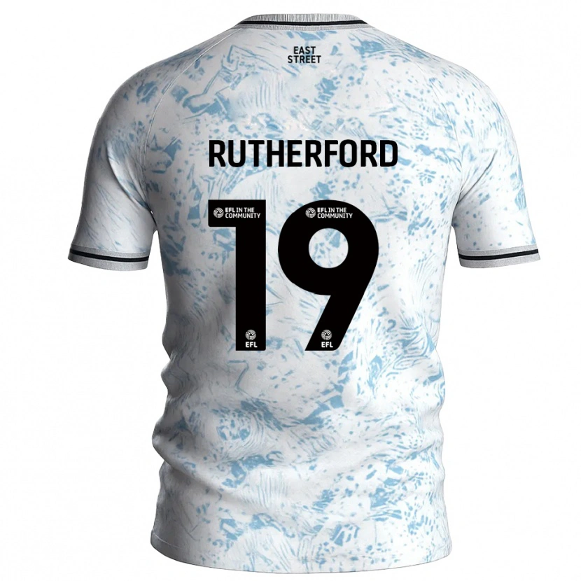 Danxen Herren Ella Rutherford #19 Weiß Himmelblau Auswärtstrikot Trikot 2025/26 T-Shirt Österreich