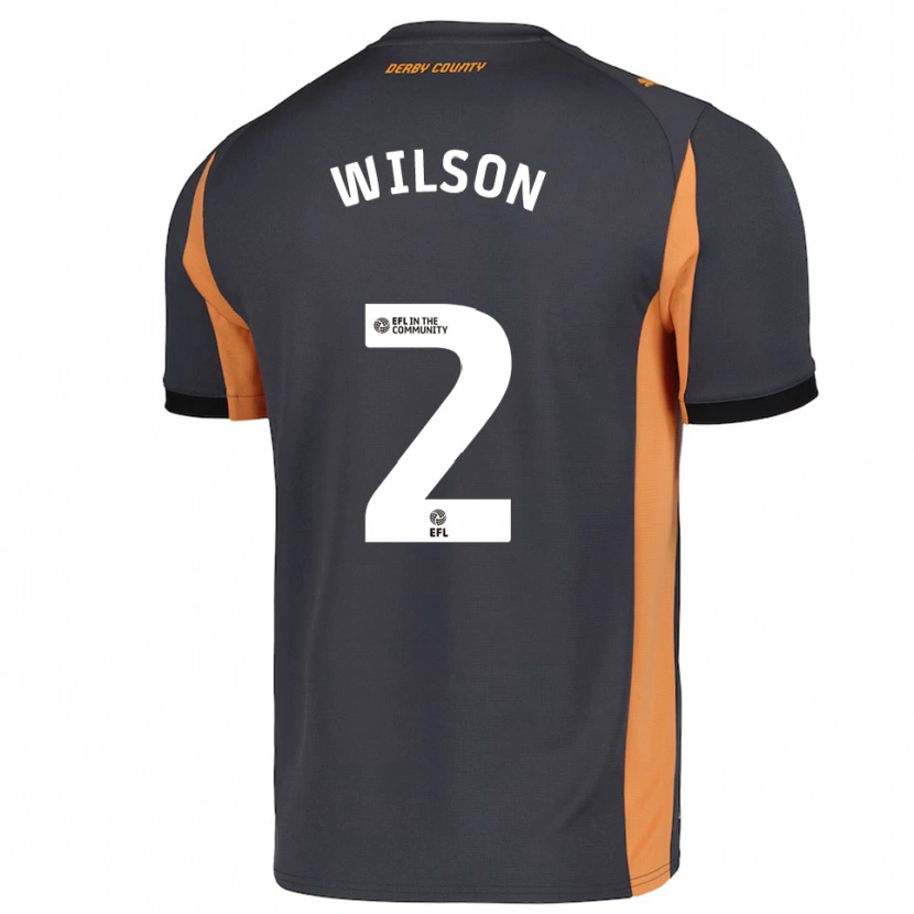 Danxen Herren Kane Wilson #2 Grau Orange Schwarz Auswärtstrikot Trikot 2025/26 T-Shirt Österreich