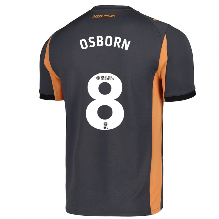 Danxen Herren Ben Osborn #8 Grau Orange Schwarz Auswärtstrikot Trikot 2025/26 T-Shirt Österreich